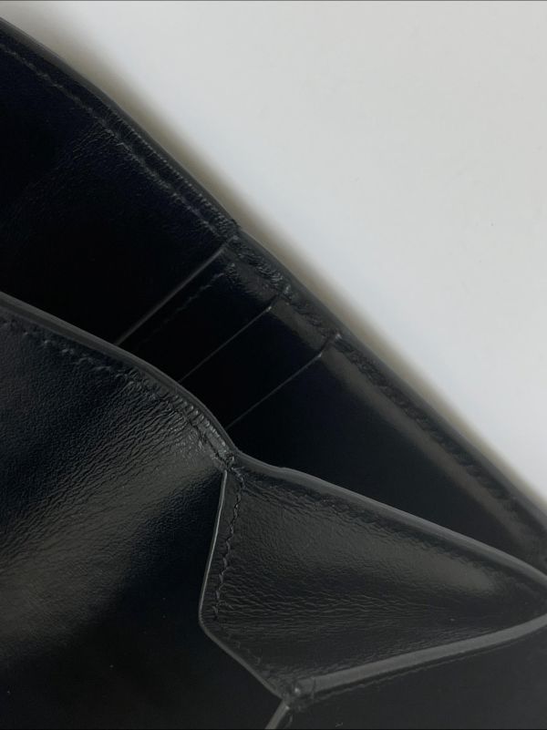 【9成新】CELINE 亮面牛皮革TRIOMPHE三折短夾 