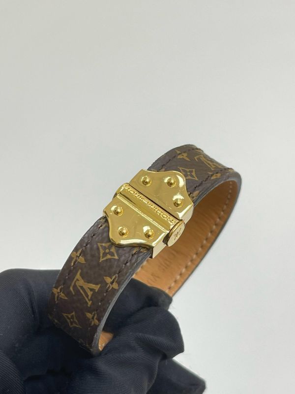 【9成新】LV MONOGRAM 黃銅手環 