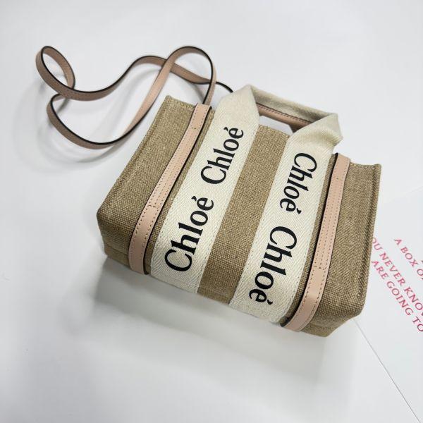 【未使用閒置品】Chloé 背帶款迷你托特包 櫻花粉 