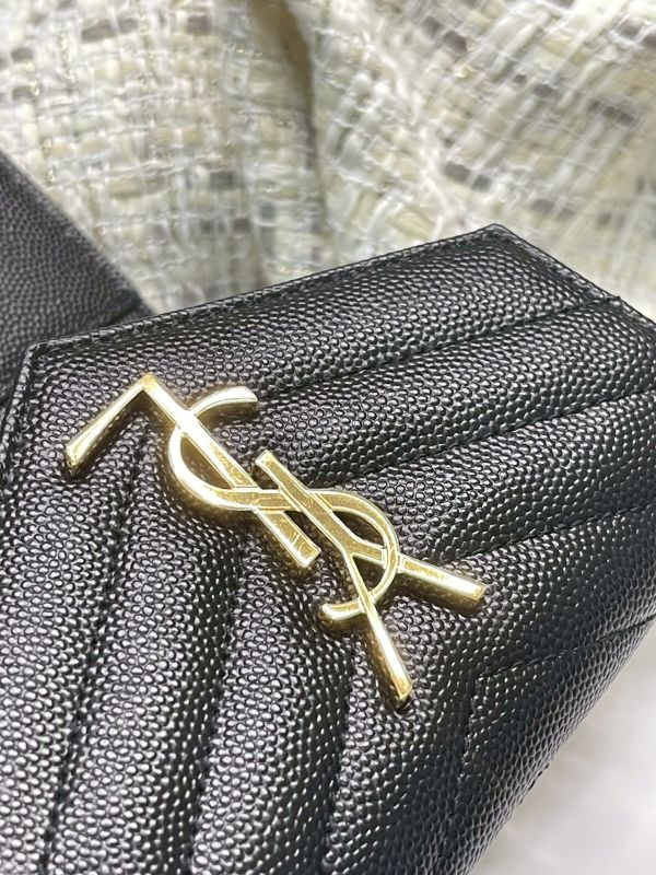 【分期0利率】YSL 魚子醬三折短夾 【9成新】 