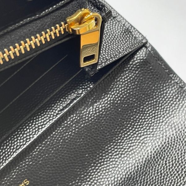 【12期0利率】YSL MONOGRAM 魚子醬信封長夾 【9成新】 