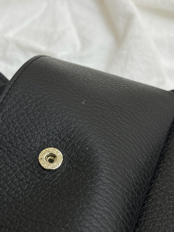 【未使用閒置品】GUCCI 牛皮壓紋長夾 