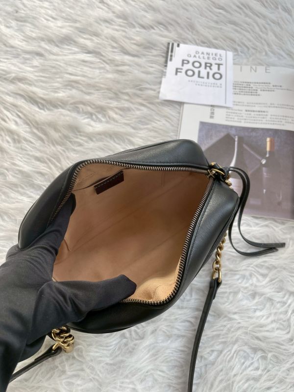 【分期0利率】GUCCI Marmont 相機包黑金【9成新】 