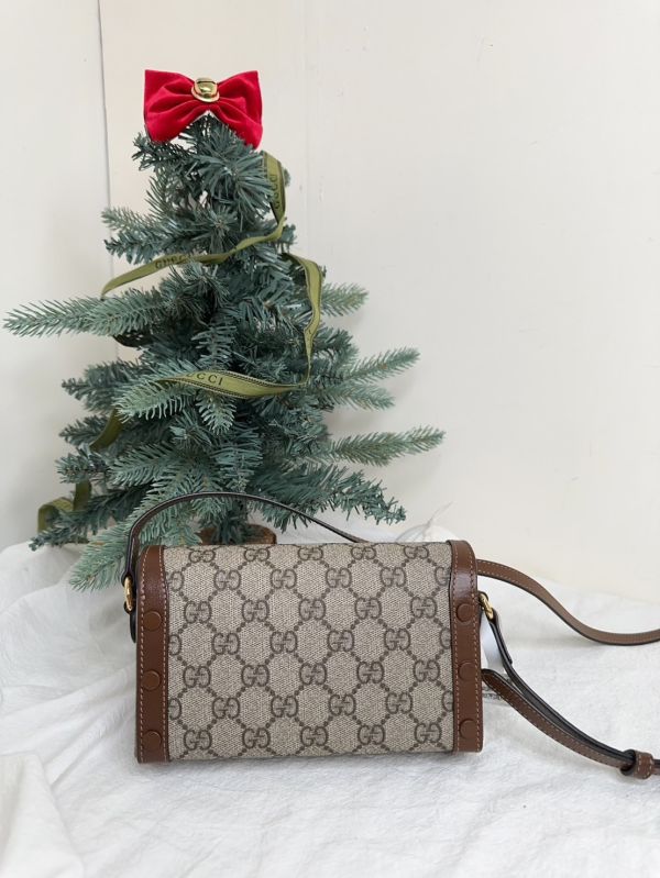 【12期0利率】Gucci 馬銜扣 1955 迷你包【95成新】 