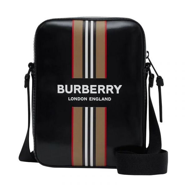 【12期0利率】【全新品】BURBERRY 漆皮條紋手機包 中性款 男女皆可【現金價18500】 