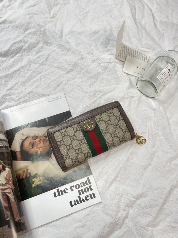【分期0利率】GUCCI OPHIDIA GG拉鍊長夾【未使用閒置品】 