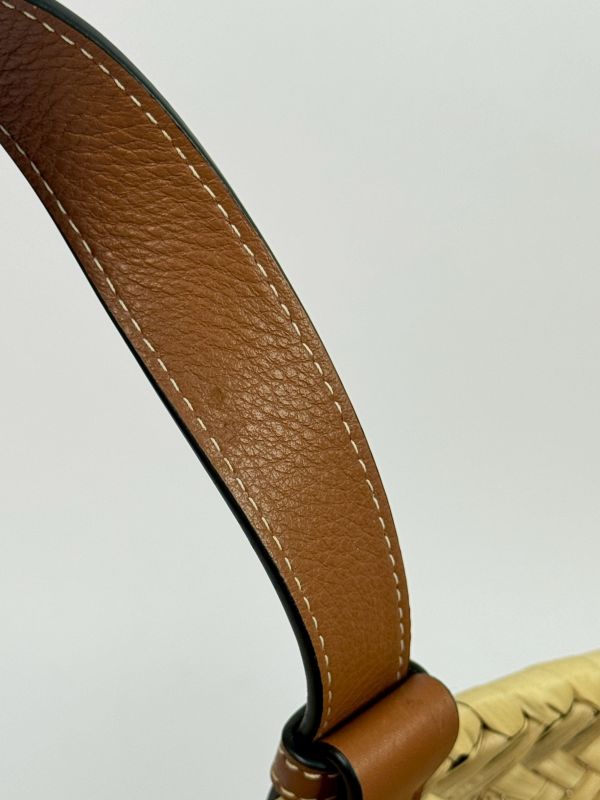 【99成新】LOEWE  棕櫚葉和小牛皮小籃子包 