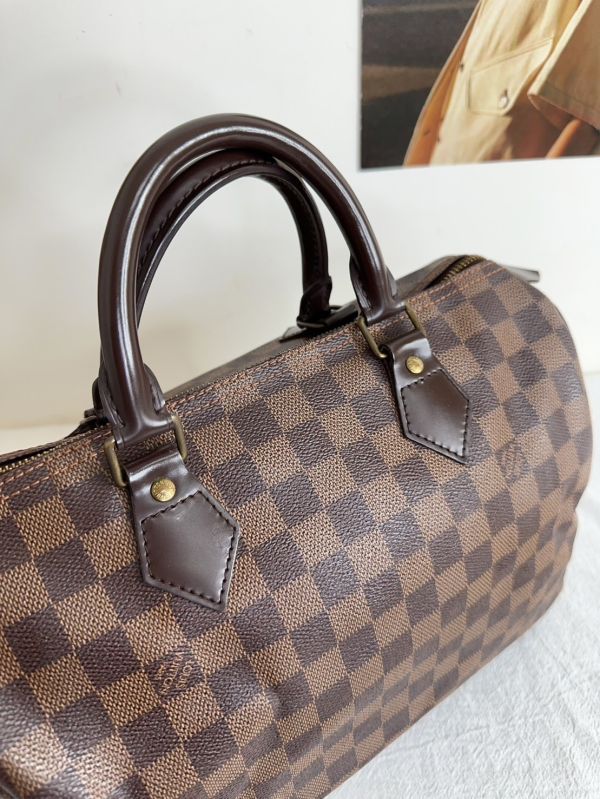 【12期0利率】LV SPEEDY 30  棋盤格無背帶款【9成新】 