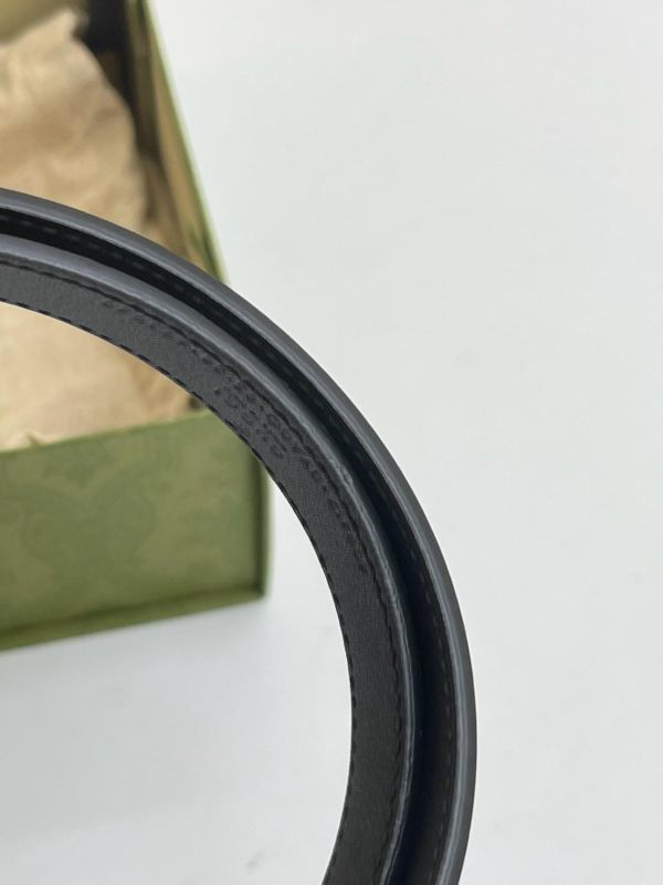 【95成新】GUCCI 雙G皮帶 2公分 