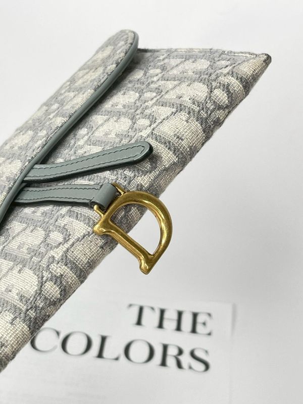 【9成新】DIOR Saddle 長型鏈帶銀包 