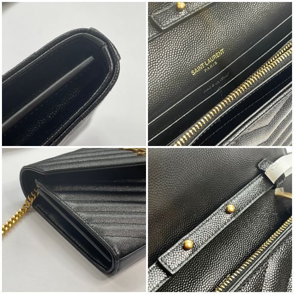 【12期0利率】YSL WOC 魚子醬鍊包 金扣22.5CM【全新閒置】 