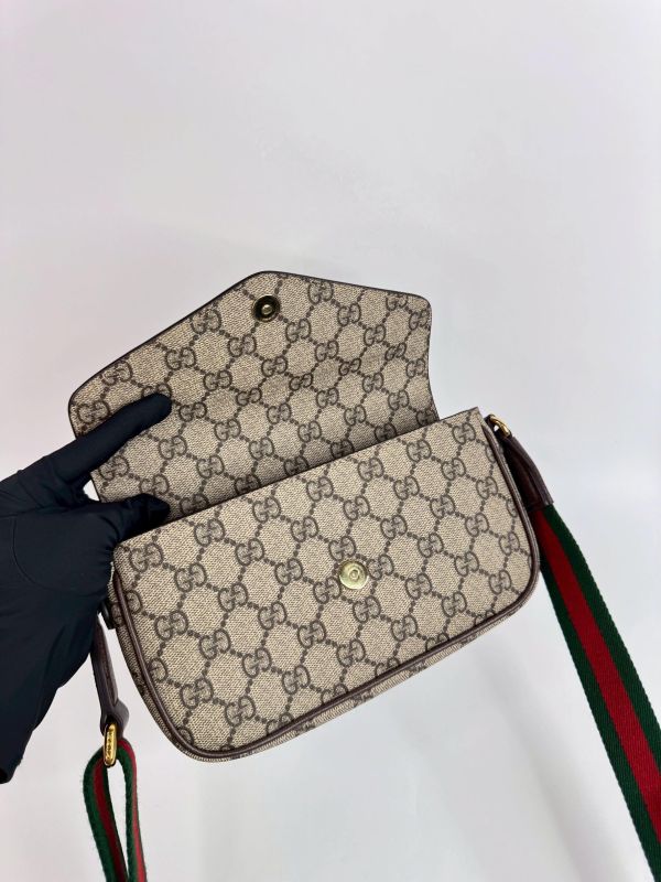 【閒置新品】GUCCI Ophidia 翻蓋斜背包 