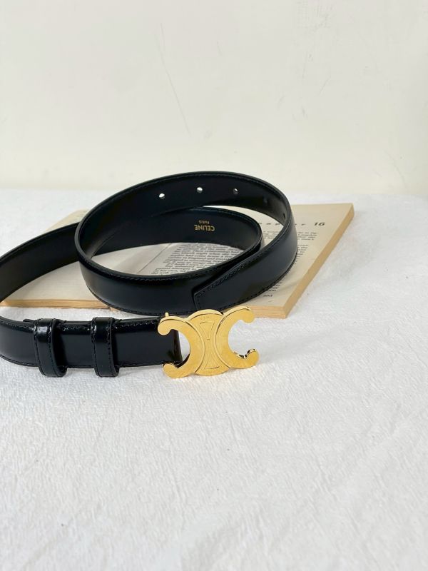 【分期0利率】CELINE 凱旋門皮帶 25MM【9成新】 
