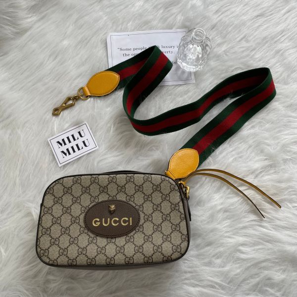 【12期0利率】【二手】GUCCI GG Supreme虎頭相機包 