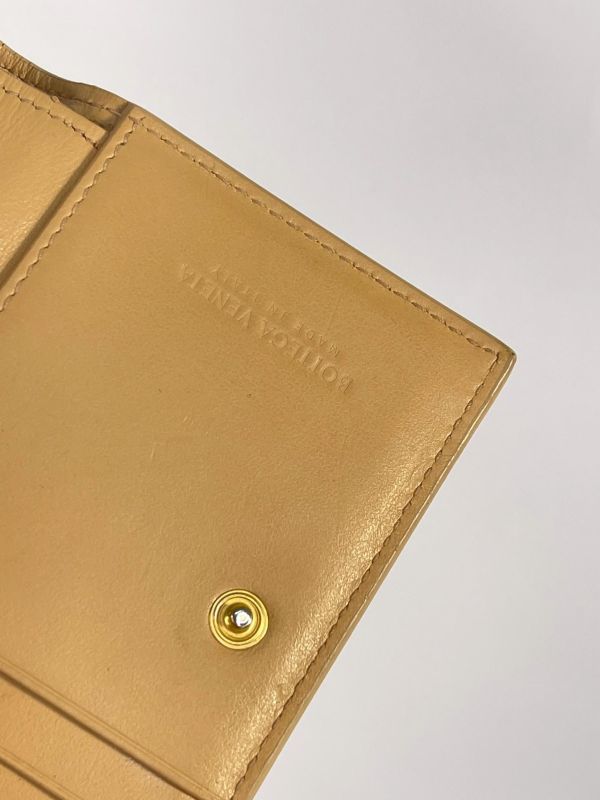 【85成新】BV 大編織對開零錢短夾 