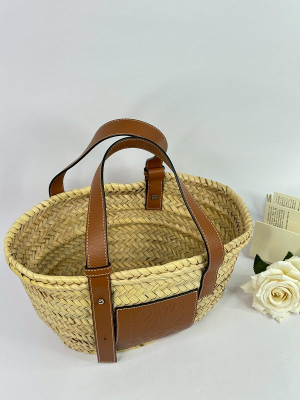 【99成新】LOEWE  棕櫚葉和小牛皮小籃子包 