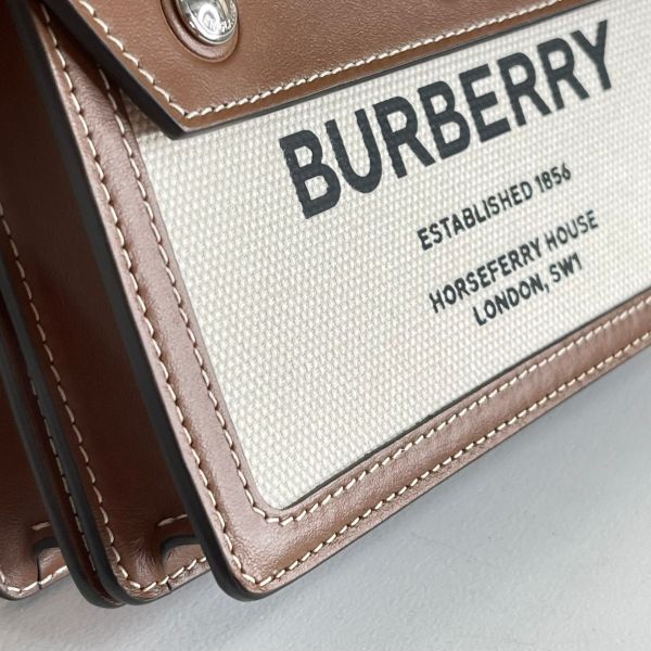 【12期0利率】BURBERRY MINI HORSEFERRY斜背包【99成新】 