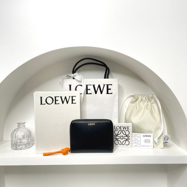 【12期0利率】LOEWE 拉鍊對開短夾【全新閒置】 