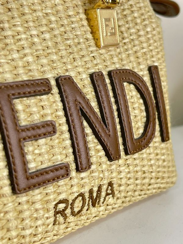 【分期0利率】FENDI BY THE WAY 竹編兩用迷你波士頓包【95成新】