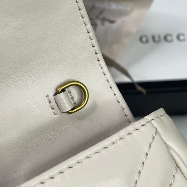 【9成新】【12期0利率】GUCCI GG MARMONT迷你翻蓋單肩包 