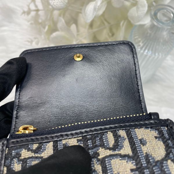 【9成新】【12期0利率】DIOR 30 MONTAIGNE 老花三折短夾 
