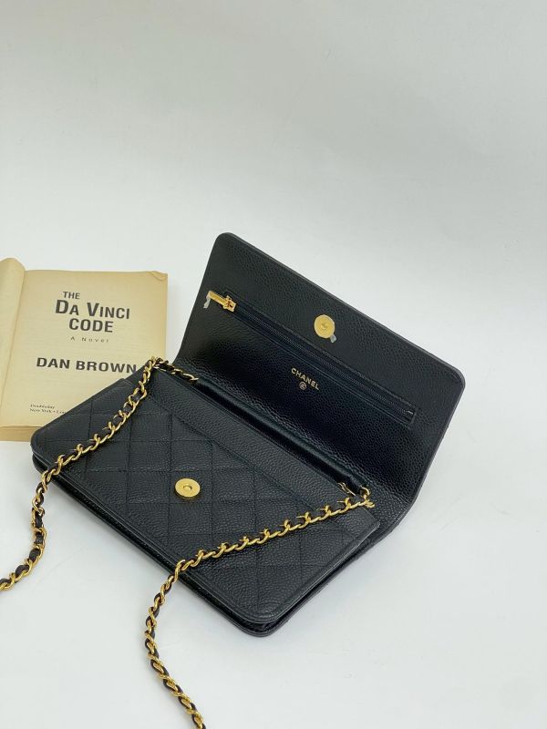 【99成新】CHANEL  WOC魚子醬金扣 