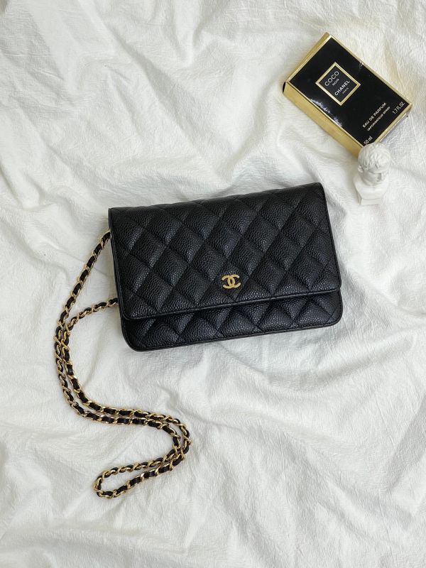 【9成新】CHANEL  磁吸扣荔枝牛皮WOC 