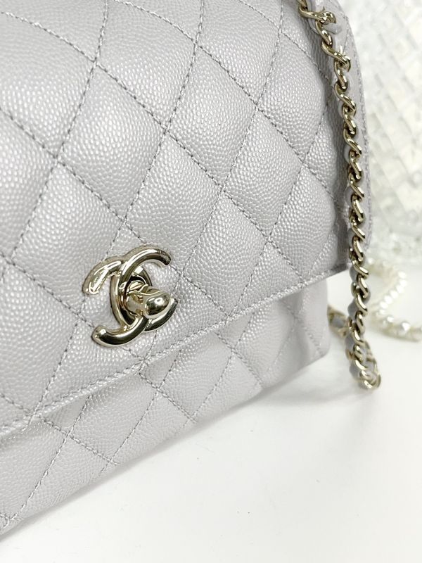 【分期0利率】CHANEL荔枝牛皮coco handle small  【未使用閒置品】 