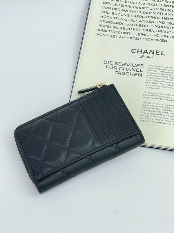 【未使用閒置品】CHANEL 經典L型拉鍊卡片夾 