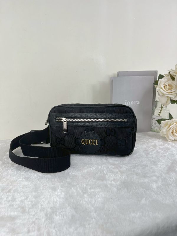 【分期0利率】GUCCI Off The Grid 緹花尼龍胸腰包【95成新】 