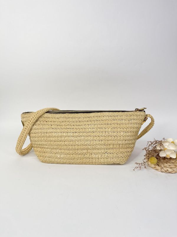 【95成新】YSL 拉菲草斜背包 