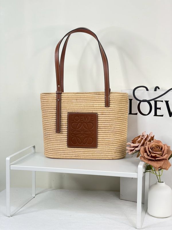 【分期0利率】LOEWE 手提肩背草編包【9成新】 
