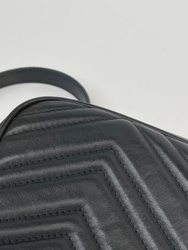 【分期0利率】GUCCI Marmont 相機包黑金【9成新】 