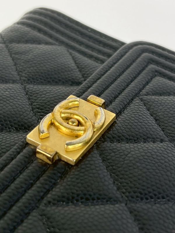 【9成新】CHANEL BOY 三折短夾 