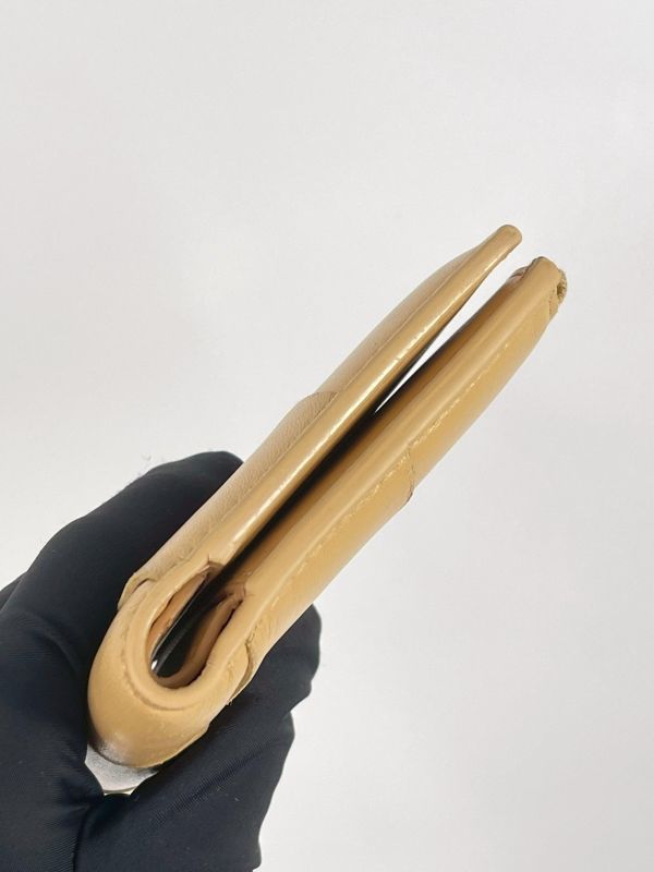 【85成新】BV 大編織對開零錢短夾 