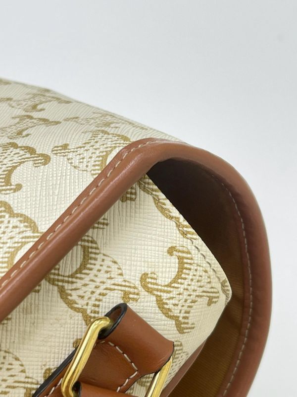 【95成新】CELINE Triomphe帆布中型Folco手袋 
