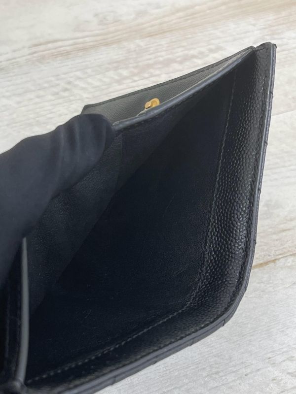 【9成新】YSL 魚子醬照片夾層兩折短夾 