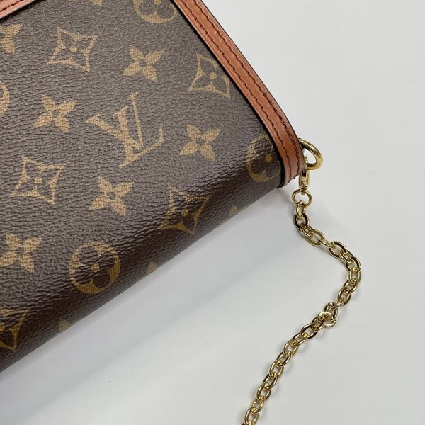 【12期0利率】LV Dauphine 鏈帶錢包【23年8月台灣購證】【95成新】 