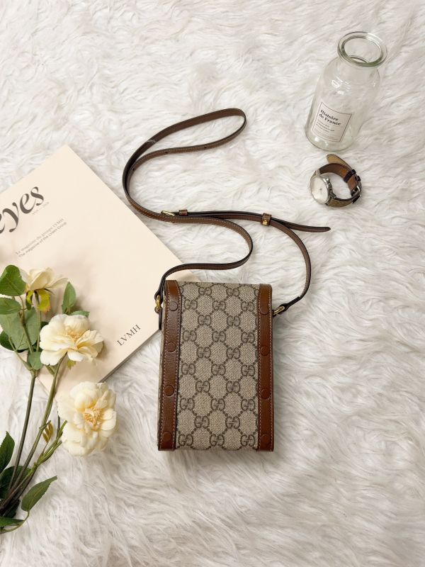 【分期0利率】Gucci 馬銜扣 1955 手機包【9成新】 