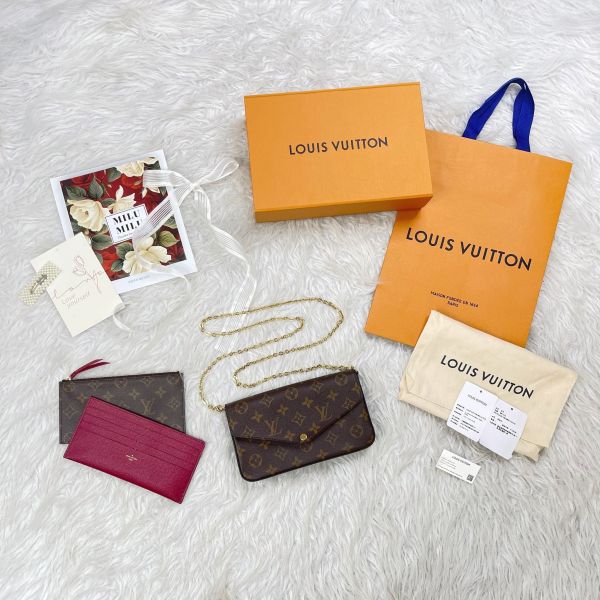 【12期0利率】 LV LV Félicie Pochette 舊款老花三合一 (非絨布內裡)【95成新】 