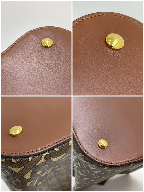 【9成新】BURBERRY PEGGY TB老花水桶包 小號 