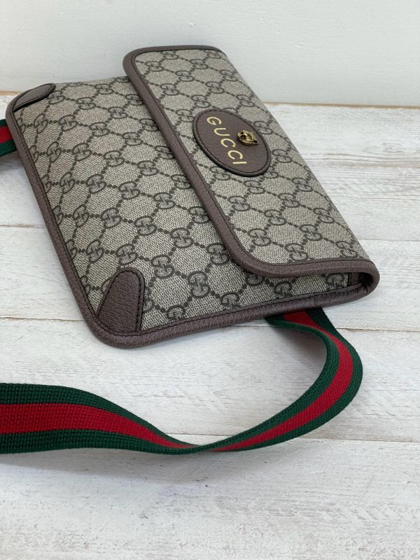 【未使用閒置品】GUCCI Supreme虎頭胸包 