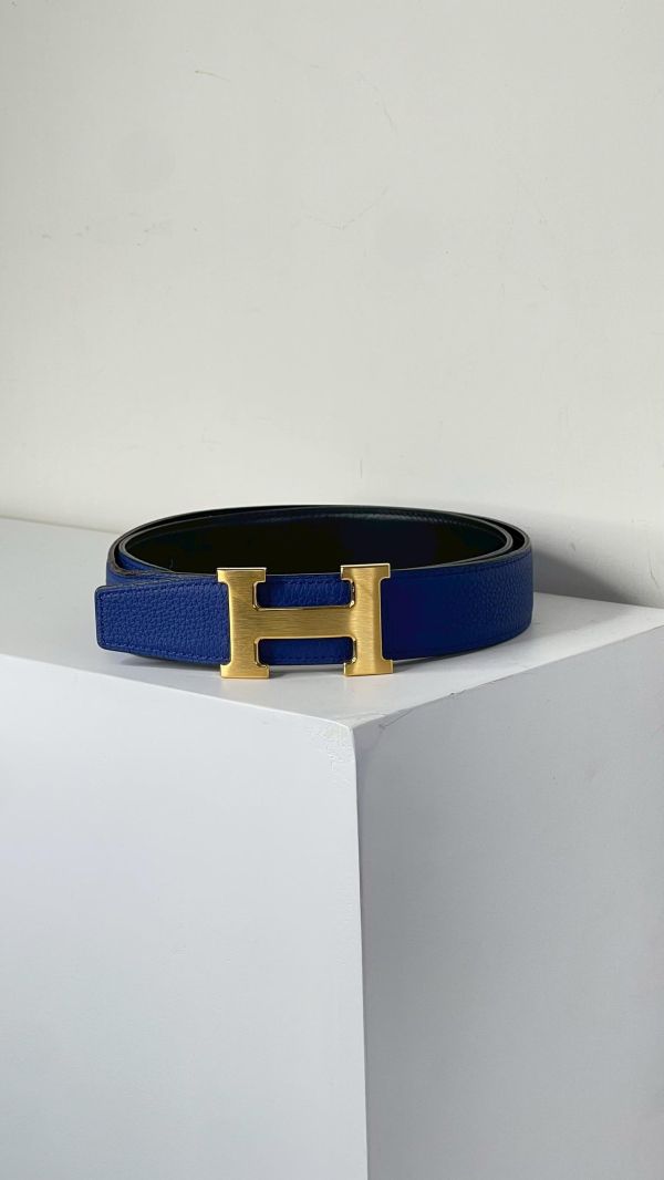 【9成新】HERMES 32MM 雙面皮帶 85CM 