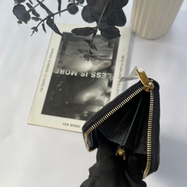 【12期0利率】 YSL魚子醬拉鍊長夾【9成新】 
