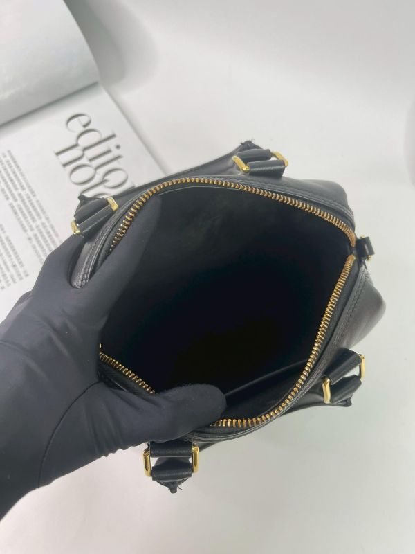 【9成新】CELINE 光滑牛皮革小號波士頓包 