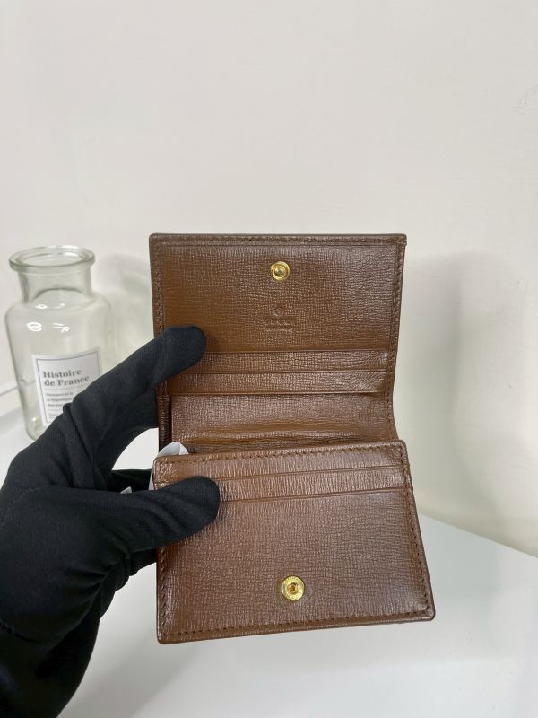 【分期0利率】GUCCI1955 馬銜扣老花4卡零錢短夾【95成新】 