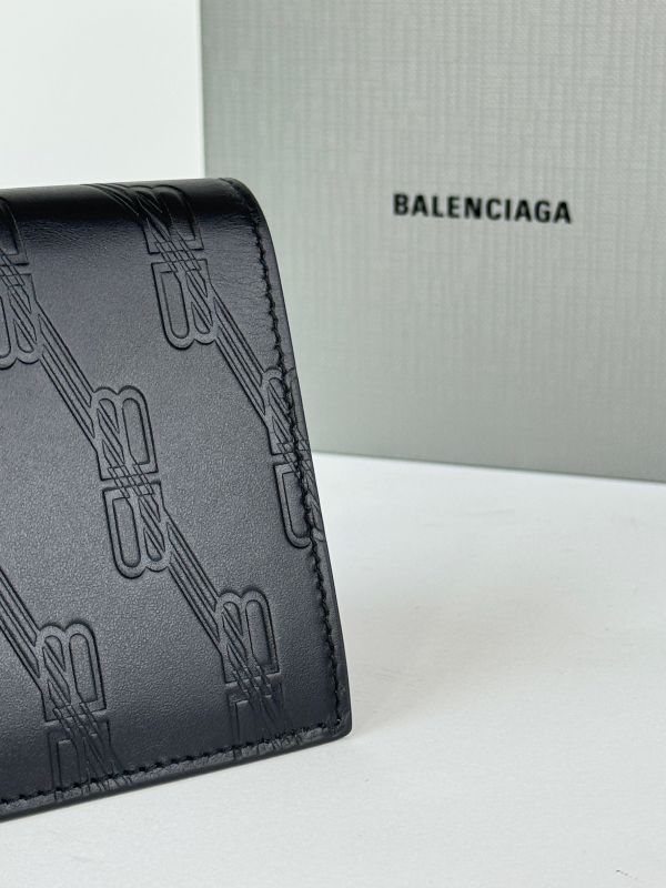 【分期0利率】BALENCIAGA MONOGARM 直式對折短夾【全新品】 