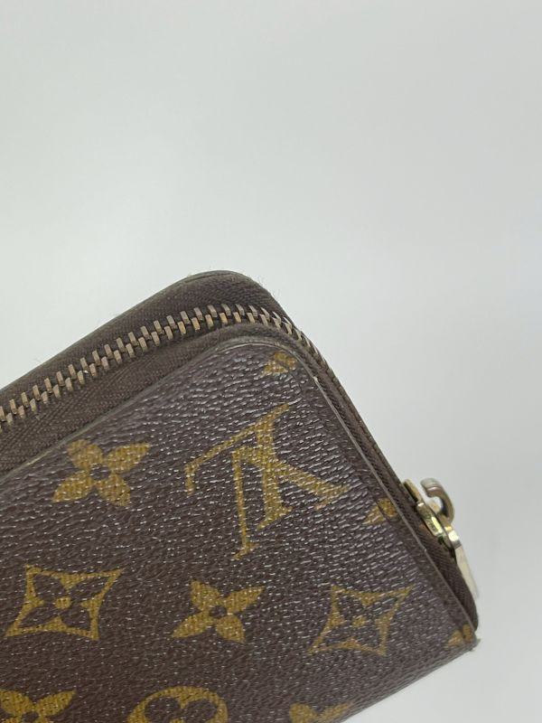 【85成新】LV ZIPPY Monmgram拉鏈長夾 紫紅色 