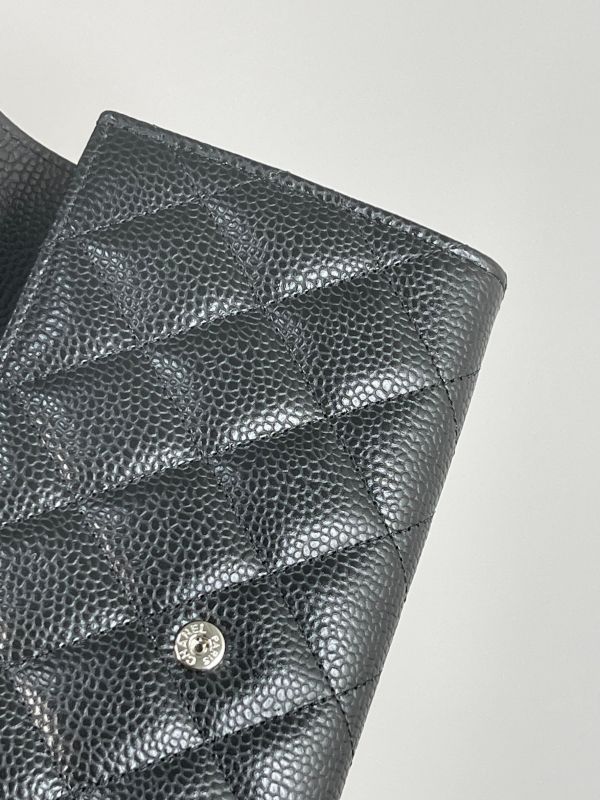 【分期0利率】CHANEL COCO 經典翻蓋長夾 黑銀【全新品】 