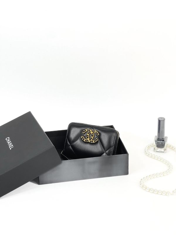 【95成新】CHANEL 24C 19拉鍊零錢卡包 